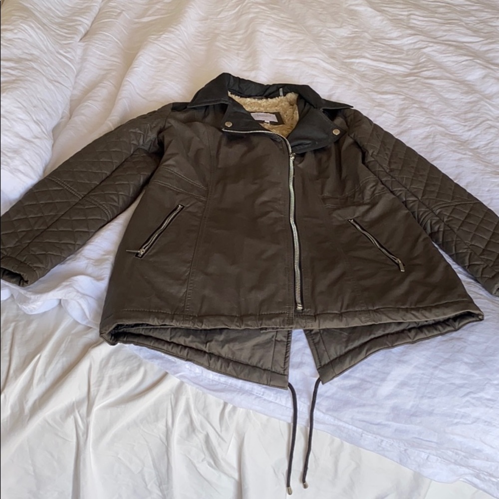 Laundry Faux Fur removable hood jacket